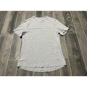 Lululemon Mens Gray Short Sleeve Crew Neck Pullover Athletic T Shirt Medium